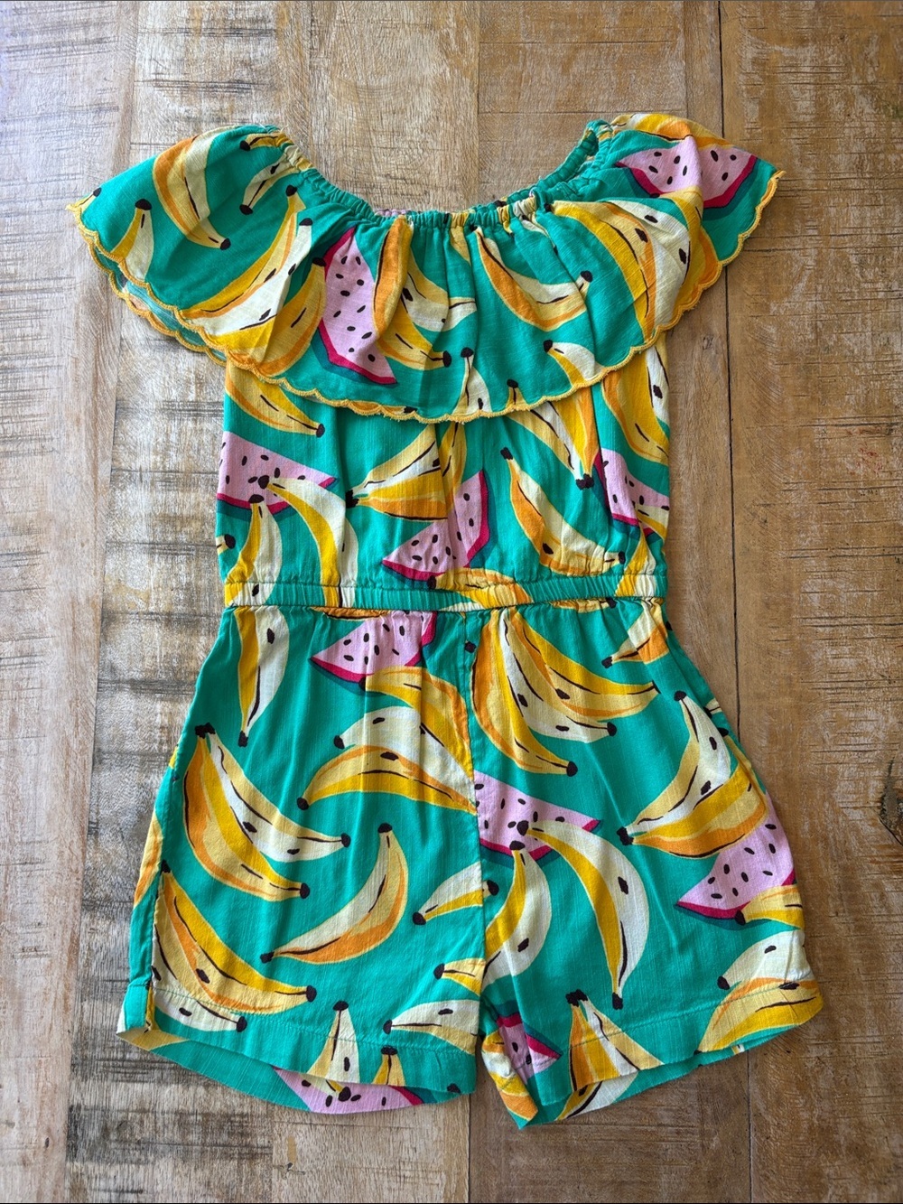 Old Navy Girls Banana Print Romper 4t